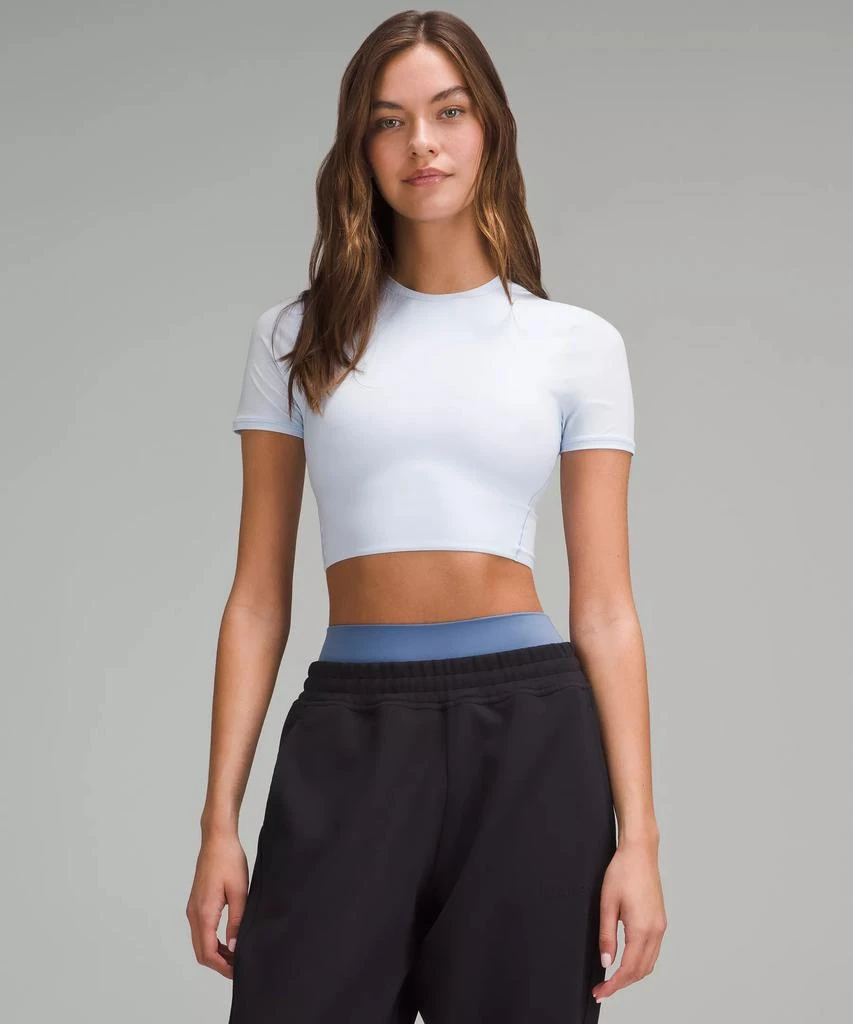 商品Lululemon|Wundermost Ultra-Soft Nulu Crewneck Cropped T-Shirt,价格¥222,第1张图片