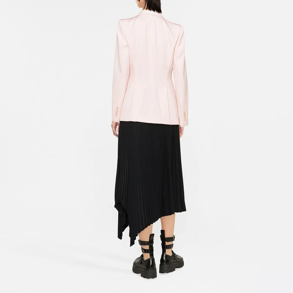 ALEXANDER MCQUEEN 女士粉色巴拉提亚羊毛垂坠下摆夹克 708833-QJAAC-9066 商品