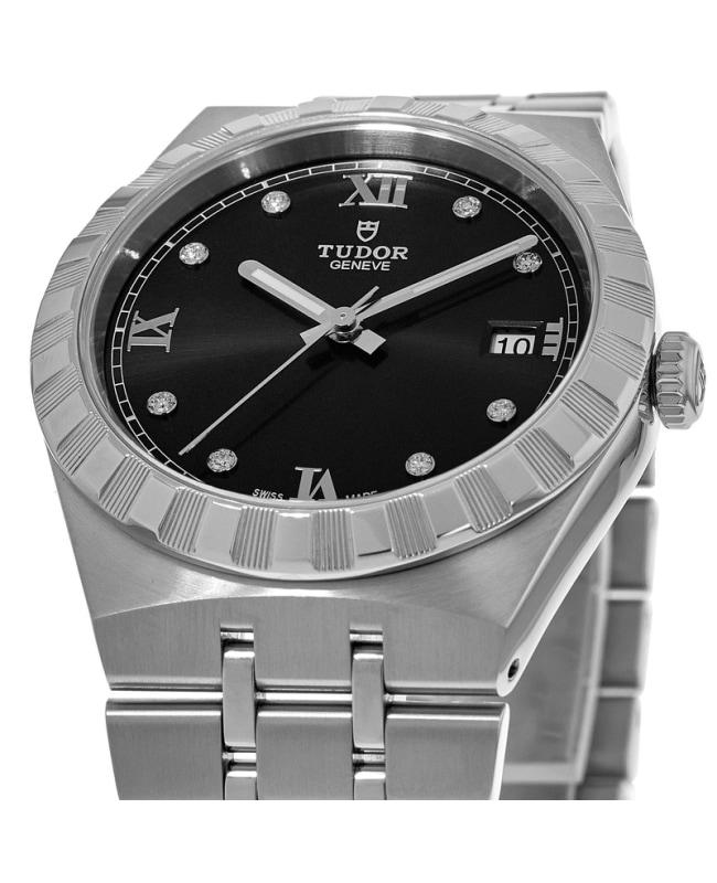 Tudor Royal Black Diamond Dial Stainless Steel Unisex Watch M28500-0004商品第2张图片规格展示