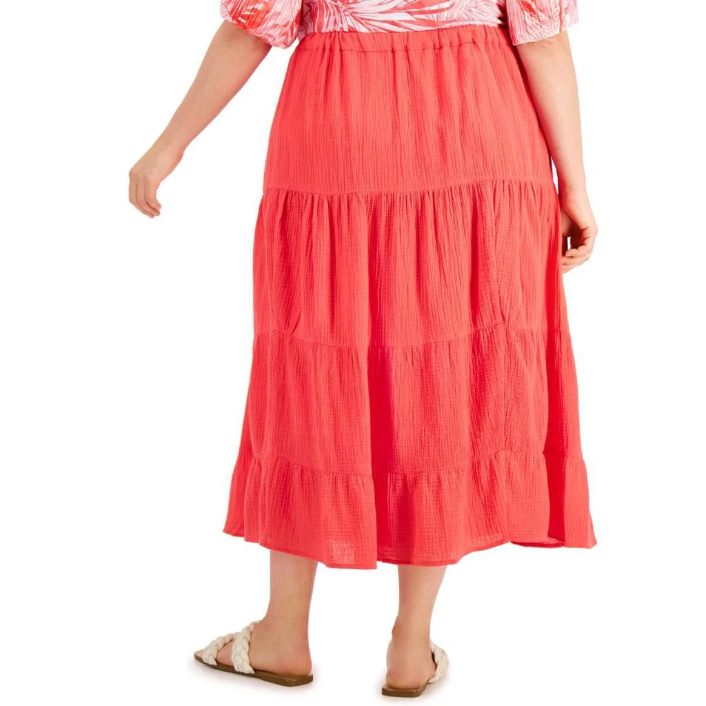 商品Calvin Klein|Plus Womens Midi Wear to Work A-Line Skirt,价格¥256,第2张图片详细描述
