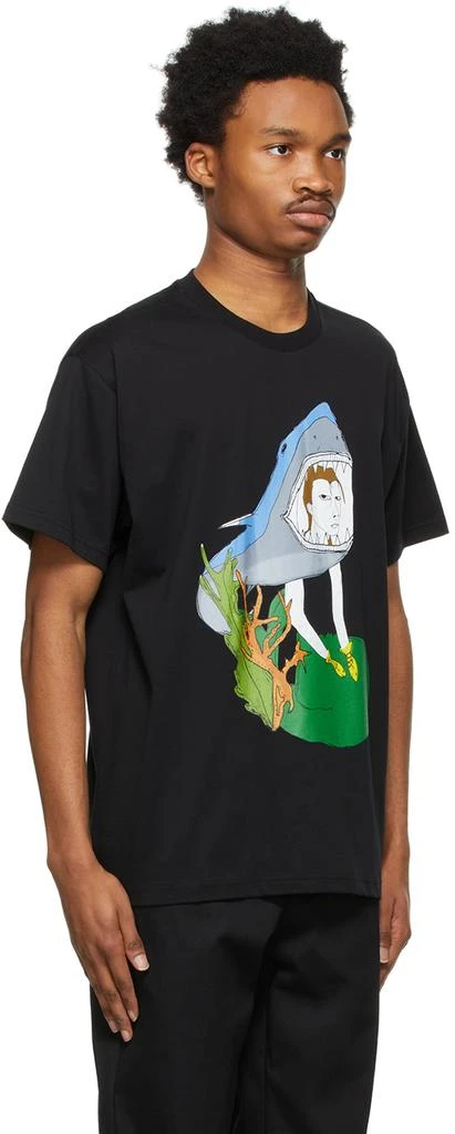 商品Burberry|黑色 Marine Sketch 大廓形 T 恤,价格¥4970,第2张图片详细描述