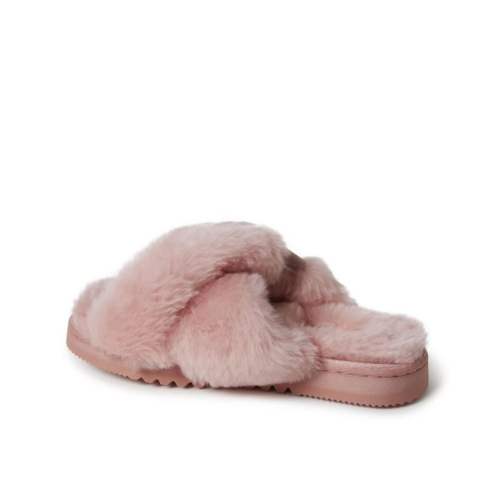 商品Dear Foams|Women's New Castle Genuine Shearling Cross Band Slides,价格¥519,第5张图片详细描述
