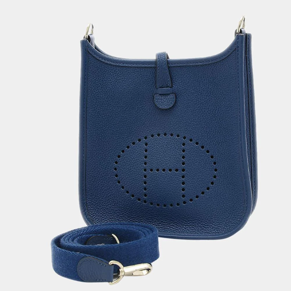 商品[二手商品] Hermes|Hermes Evelyn TPM Amazon Togo Cobalt Silver hardware Z stamp,价格¥30630,第4张图片详细描述