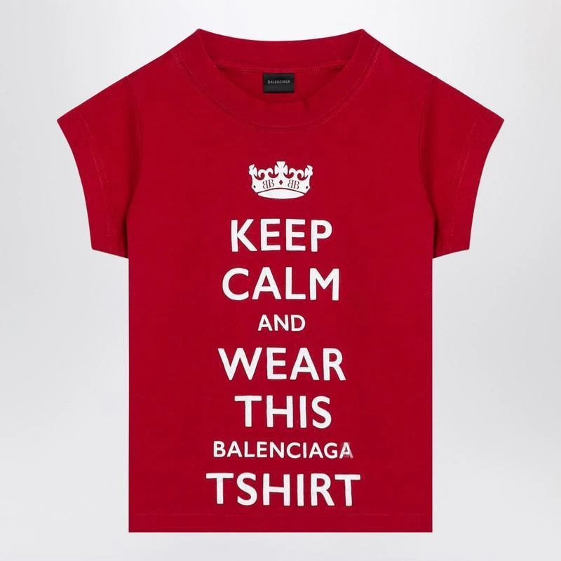 商品Balenciaga|Balenciaga Cropped T-Shirt Keep Calm,价格¥3148,第1张图片