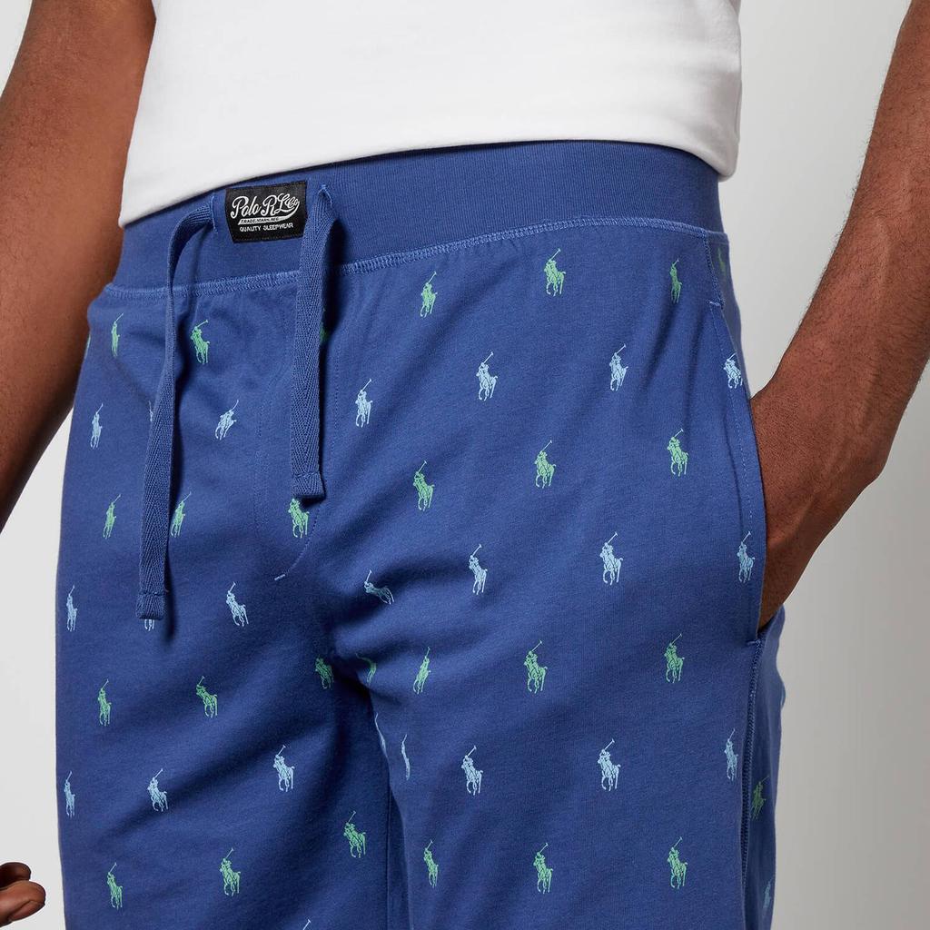 商品Ralph Lauren|Polo Ralph Lauren Men's All Over Print Slim Sleep Shorts - Light Navy,价格¥210,第6张图片详细描述