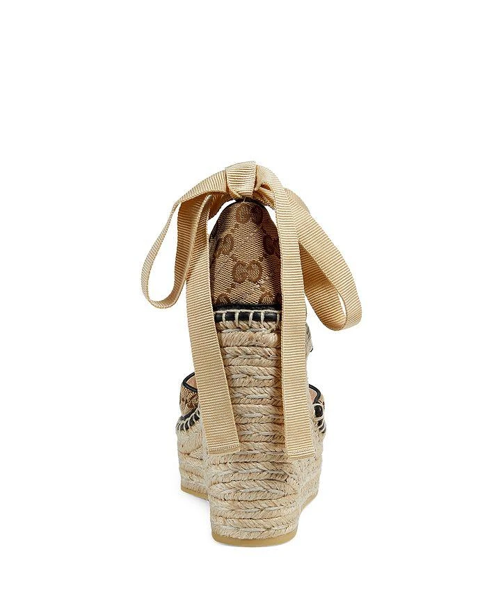 商品Gucci|Ankle Tie Wedge Platform Espadrille Sandals,价格¥5270,第5张图片详细描述