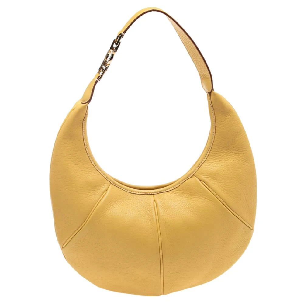 商品[二手商品] Salvatore Ferragamo|Salvatore Ferragamo Yellow Leather Hobo,价格¥1851,第4张图片详细描述