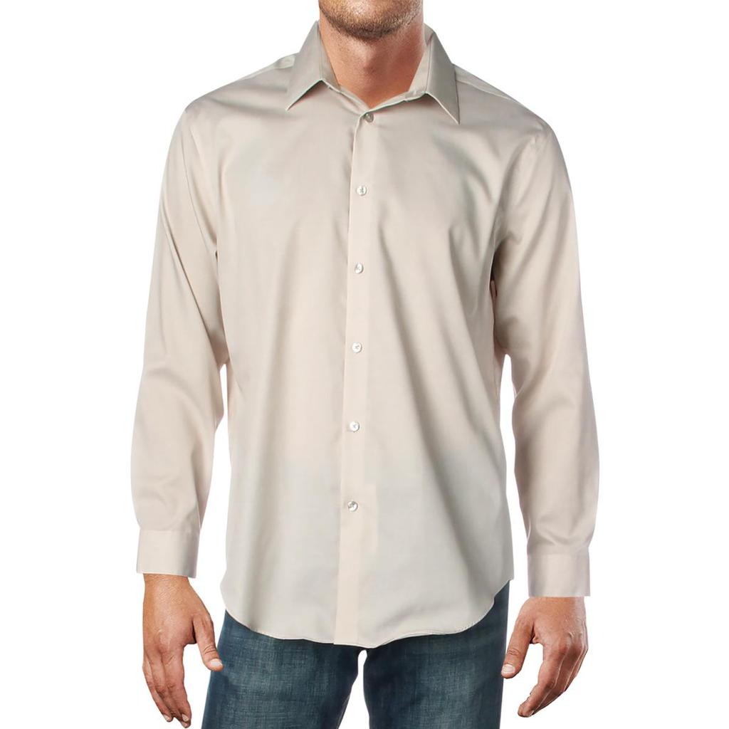Calvin Klein Mens Collar Long Sleeve Dress Shirt商品第1张图片规格展示