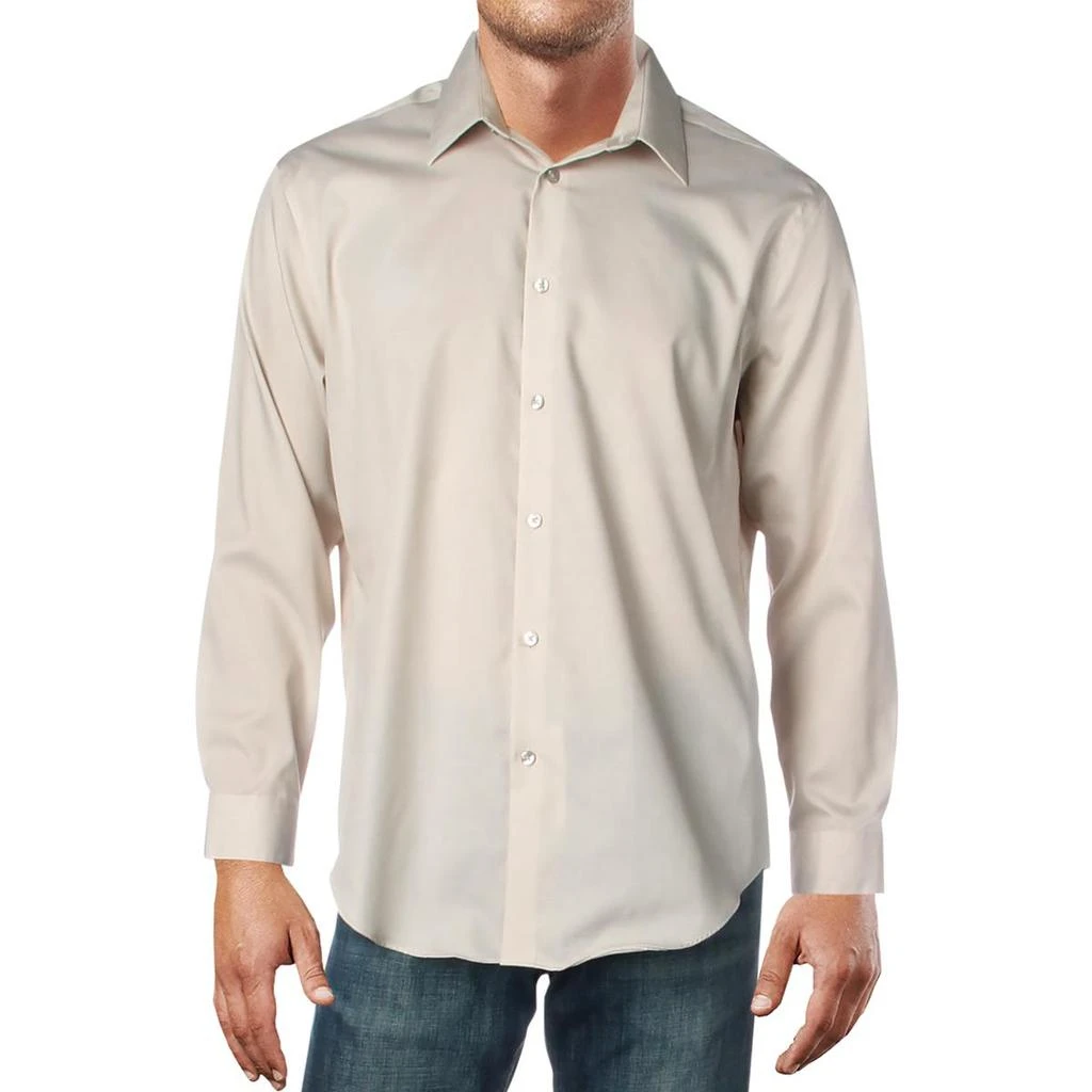 商品Calvin Klein|Calvin Klein Mens Collar Long Sleeve Dress Shirt,价格¥107,第1张图片