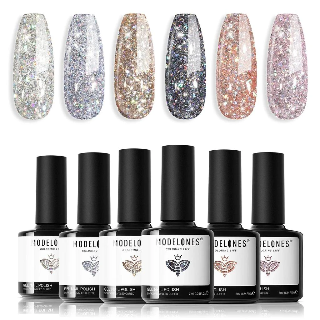 6 Shades Gel Nail Polish Set Collection 商品