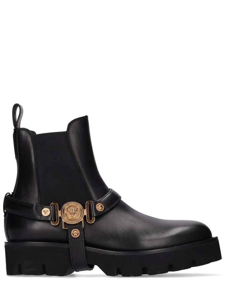 商品Versace|Medusa Leather Chelsea Boots,价格¥8416,第1张图片