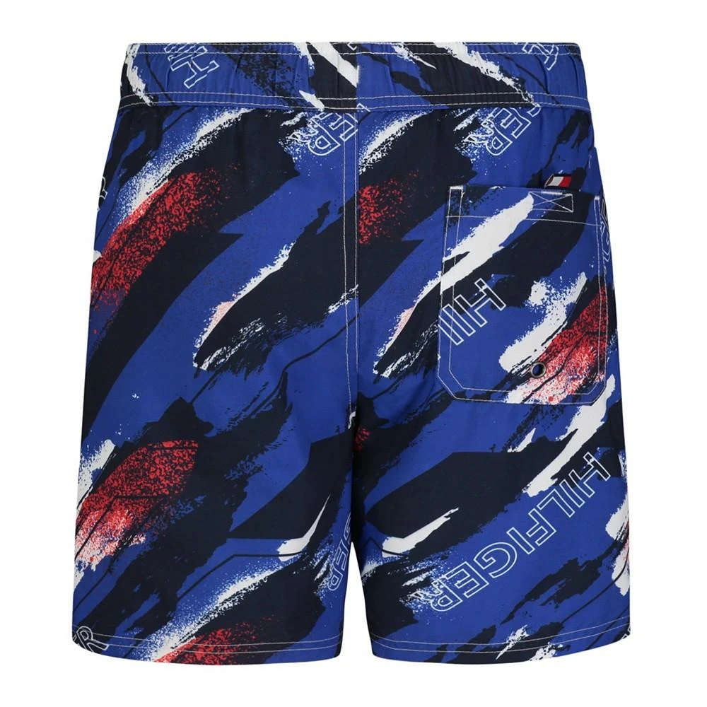 商品Tommy Hilfiger|Big Boys Wave All Over Print Swim Trunks,价格¥137,第2张图片详细描述