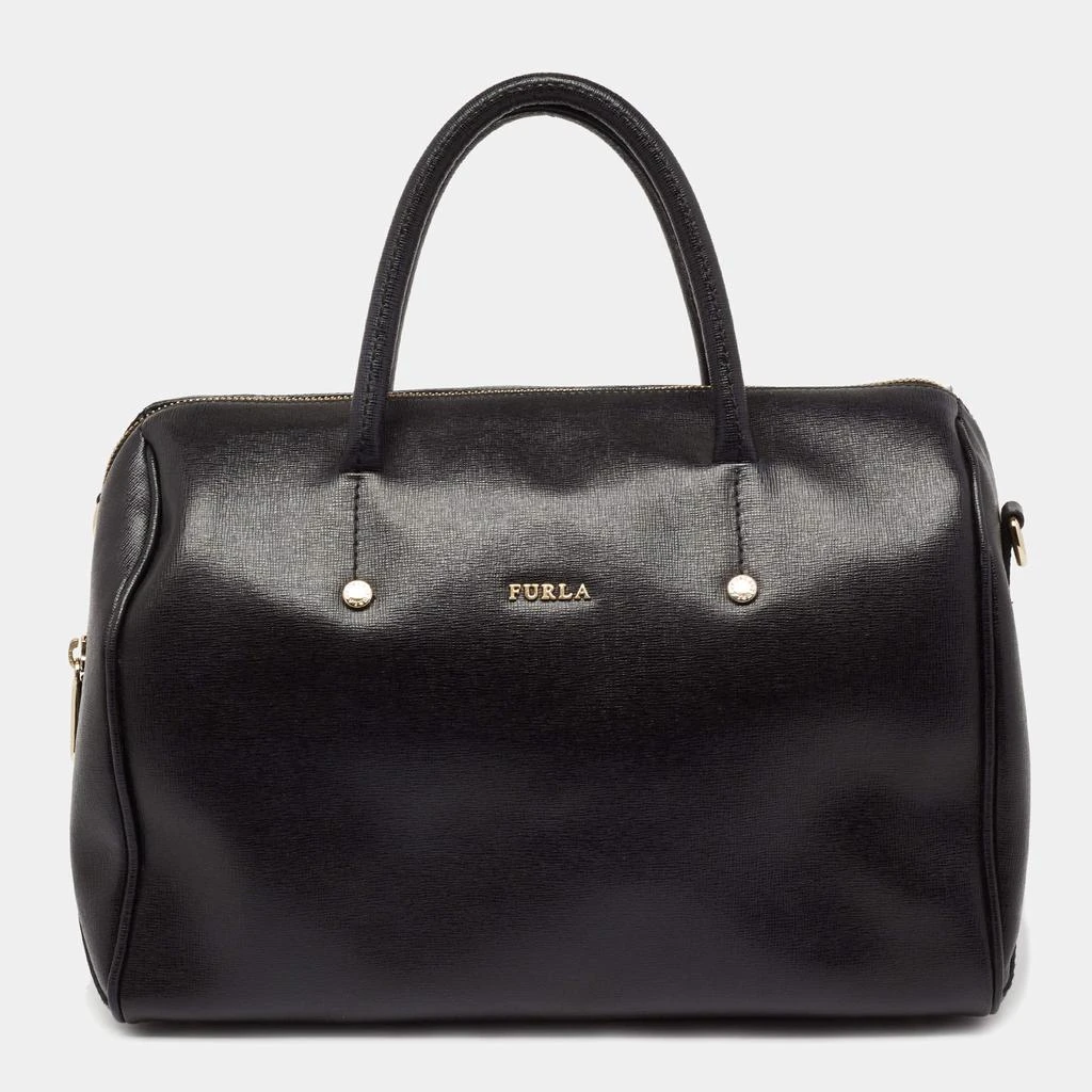 商品[二手商品] Furla|Furla Black Leather Medium Boston Bag,价格¥885,第1张图片