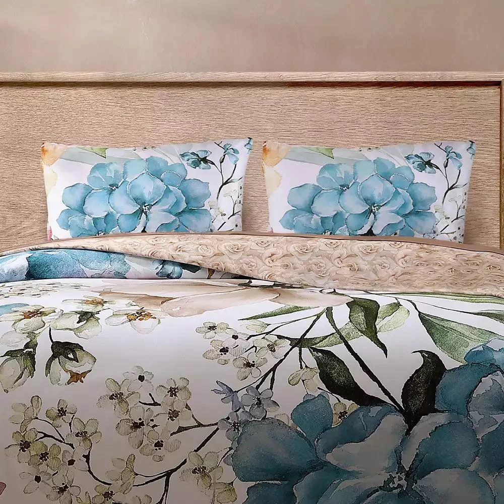 商品Bebejan|Maia Bedding 200 Thread Count 100% Cotton Sateen 3 Piece Reversible Queen Duvet Cover Set,价格¥896,第2张图片详细描述