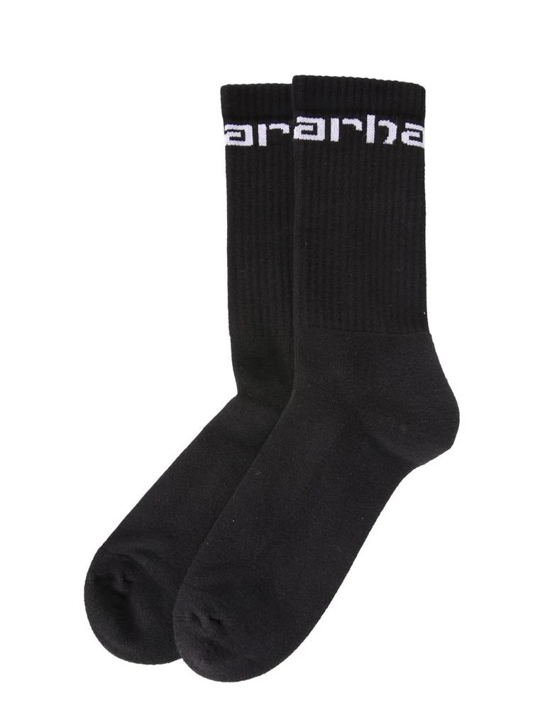 商品Carhartt WIP|Carhartt WIP Logo Intarsia Ribbed Socks,价格¥131,第2张图片详细描述