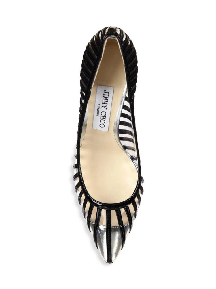 商品Jimmy Choo|Romy Patent Leather & PVC Cap Toe Pumps,价格¥2625,第4张图片详细描述