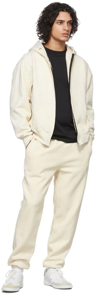 商品Les Tien|Off-White Cropped Zip-Up Hoodie,价格¥857,第4张图片详细描述