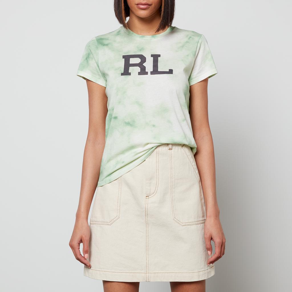 商品Ralph Lauren|Polo Ralph Lauren Women's Rl Tie Dye Short Sleeve T-Shirt - Outback Green/Nevis,价格¥370,第1张图片