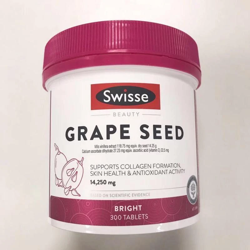 商品Swisse|澳大利亚直邮swisse葡萄籽精华片原花青素维生素美白淡斑 300片,价格¥323,第1张图片