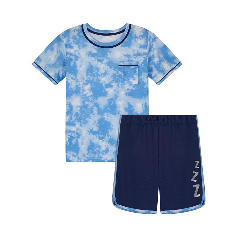 商品Sleep On It|Little Boys Jersey T-shirt and Shorts Pajama Set, 2 Piece,价格¥82,第1张图片