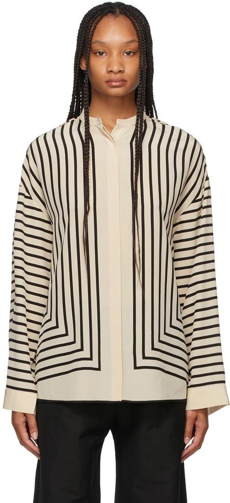 商品Totême|Beige Silk Scarf Shirt,价格¥4691,第1张图片