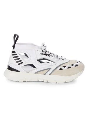 商品Valentino|Men's Textured Lace-Up Sneakers,价格¥3829,第1张图片