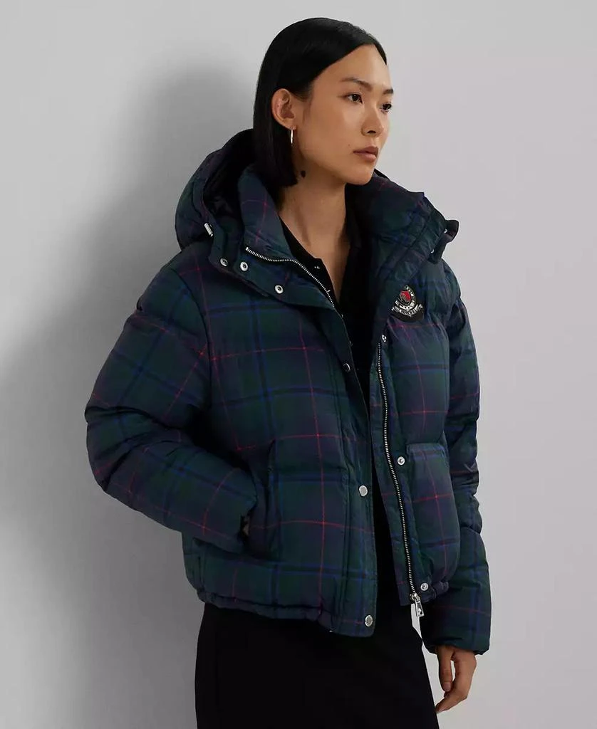 商品Ralph Lauren|Women's Plaid Beaded-Crest Down Coat,价格¥2954,第1张图片