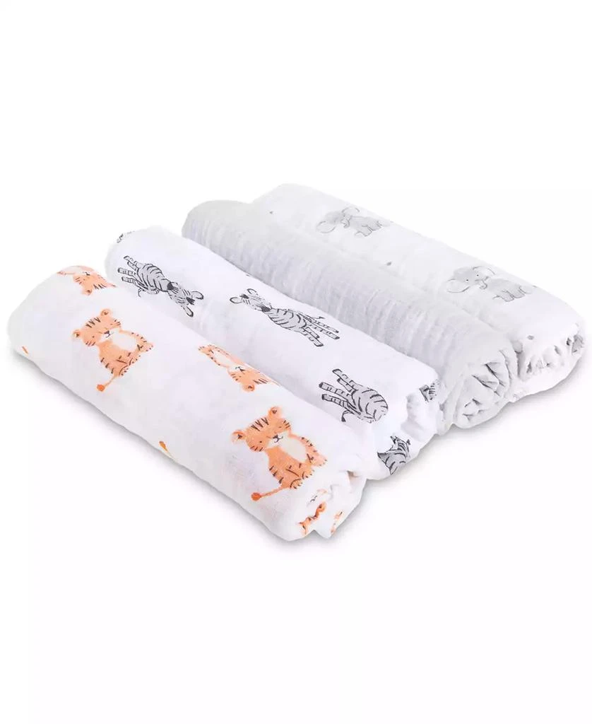 商品aden + anais|Baby Boys or Baby Girls Animal Swaddle Blankets, Pack of 4,价格¥303,第2张图片详细描述