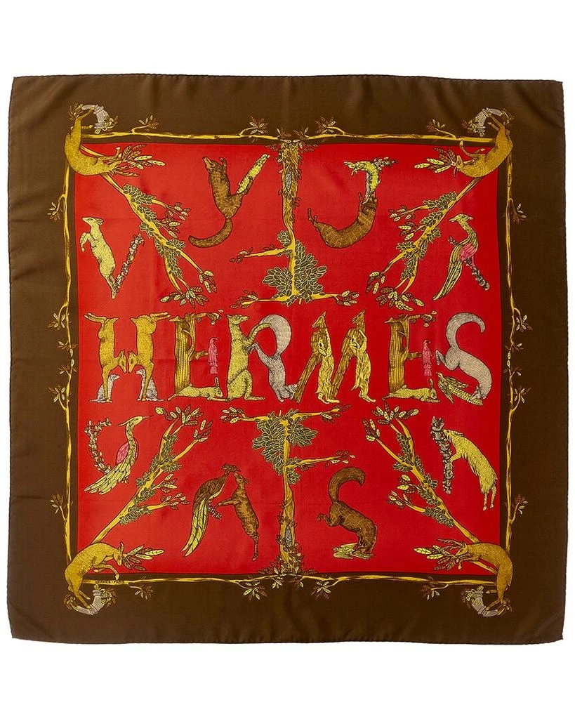 商品[二手商品] Hermes|Hermes "Alphabet III," by Annie Faivre Silk Scarf (Authentic Pre-Owned),价格¥2767,第1张图片