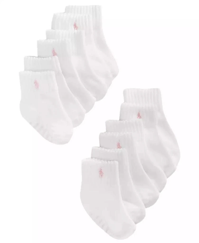 商品Ralph Lauren|Ralph Lauren Baby Girls Sport Socks, Pack of 6,价格¥152,第1张图片