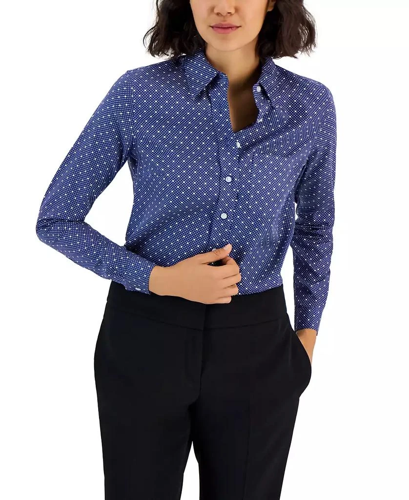 商品JONES NEW YORK|Women's Easy Care Button Up Long Sleeve Blouse,价格¥279,第3张图片详细描述