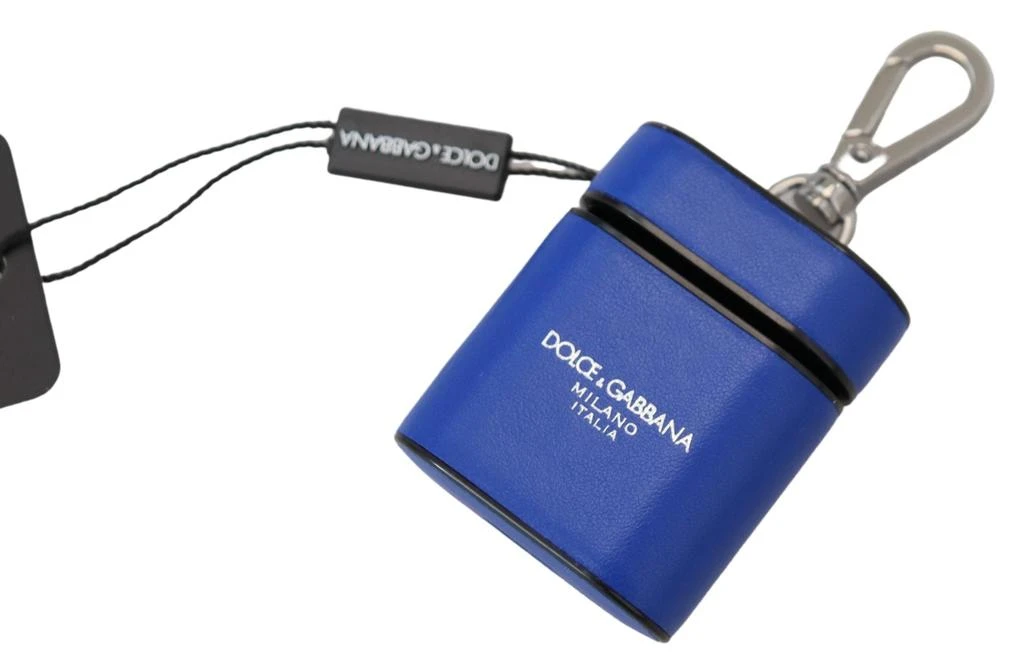 Dolce & Gabbana Blue Leather Silver Metal Logo Airpods Case 商品