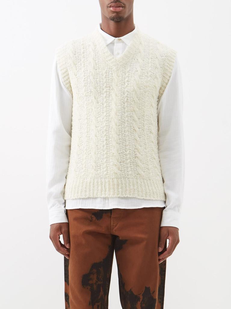 Cable-knit sweater vest商品第1张图片规格展示