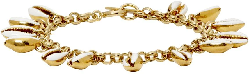 商品Isabel Marant|White & Gold New Amer Bracelet,价格¥590,第1张图片