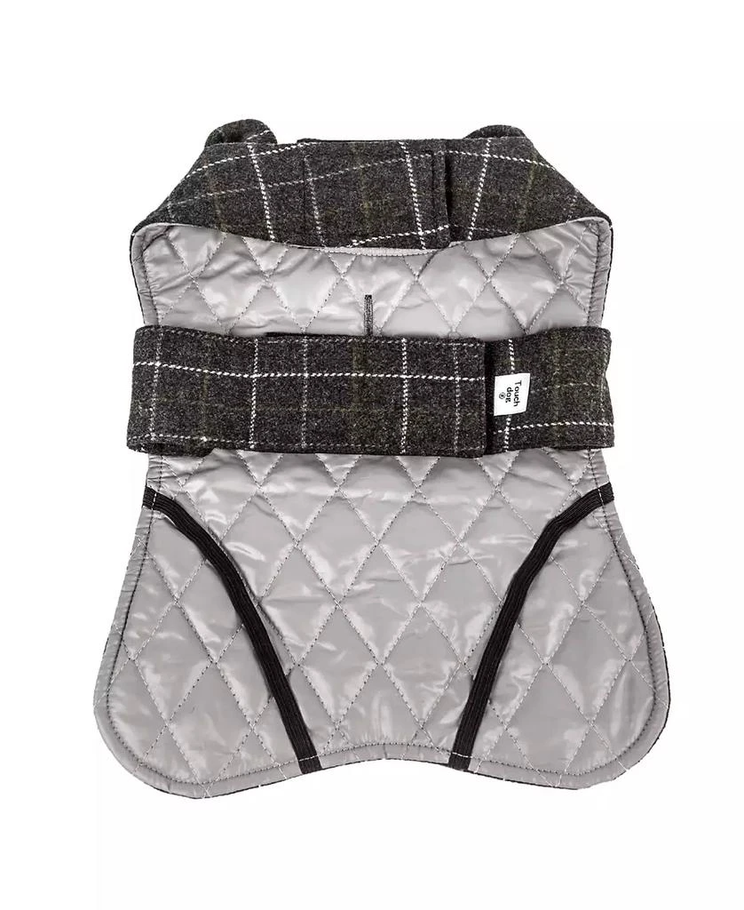 2-in-1 Windowpane Plaided Dog Jacket with Matching Reversible Dog Mat 商品