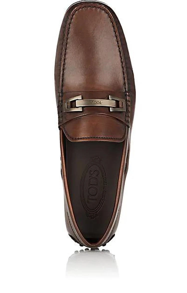 商品Tod's|Bit-Detailed Burnished Leather Drivers,价格¥2820,第4张图片详细描述