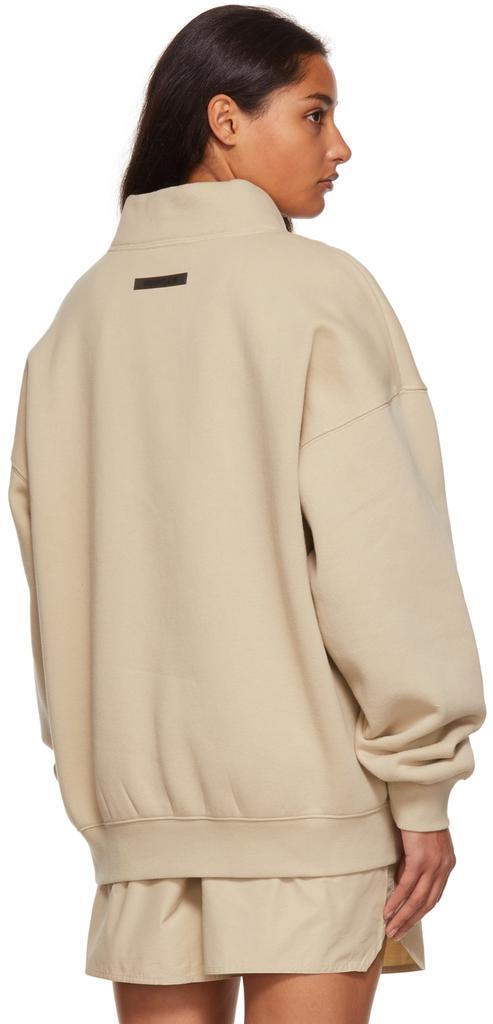 商品Essentials|SSENSE Exclusive Beige Mock Neck Sweatshirt,价格¥725,第5张图片详细描述
