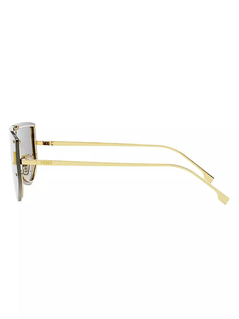 商品Fendi|Metal Sun Rectangular Shield Sunglasses,价格¥3876,第3张图片详细描述