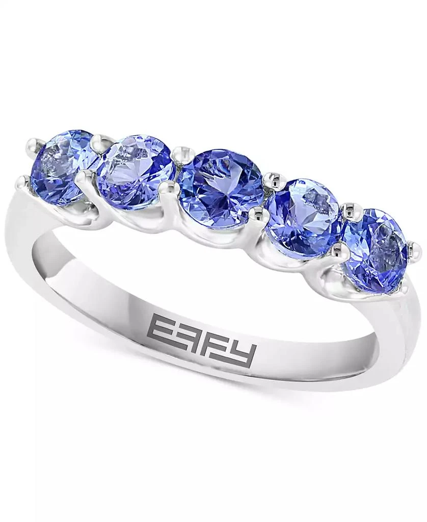商品Effy|EFFY® Tanzanite Five Stone Ring (7/8 ct. t.w.) in Sterling Silver,价格¥1175,第1张图片