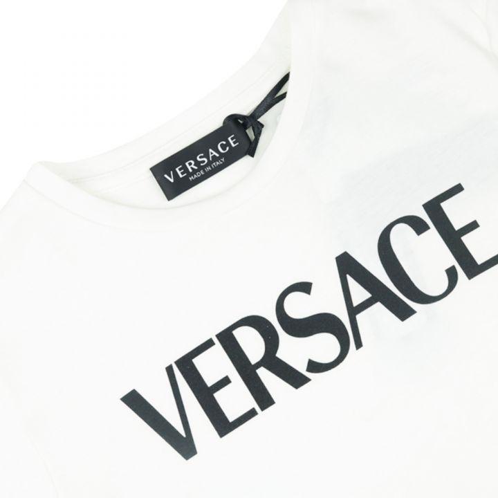 商品Versace|White Multi Logo T Shirt,价格¥620,第4张图片详细描述
