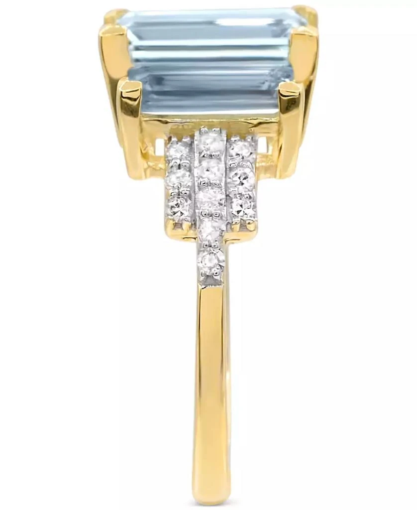 商品Macy's|Aquamarine (3 ct. t.w) & Diamond (1/2 ct. t.w.) Ring in 14K Yellow Gold,价格¥19823,第4张图片详细描述