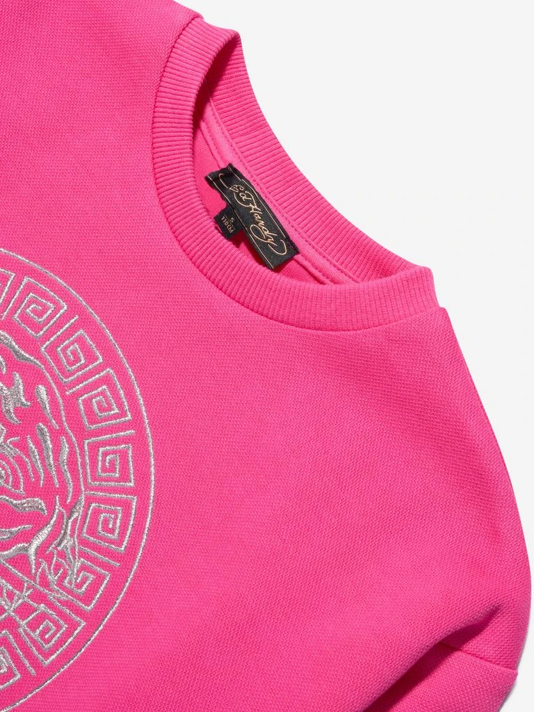 商品Ed Hardy|ED Hardy Girls Logo Sweatshirt in Pink,价格¥217,第4张图片详细描述