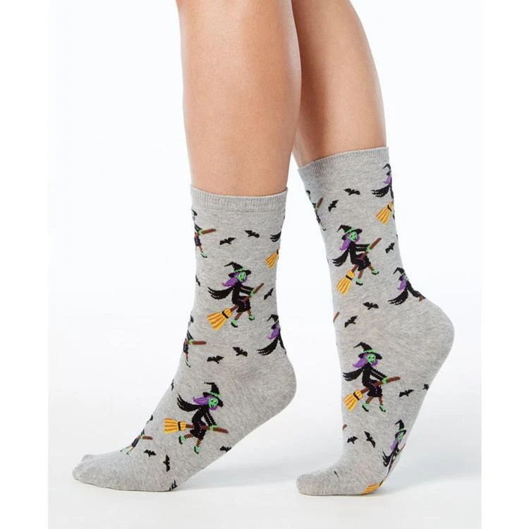 商品Hot Sox|Women's Witch-On-A-Broomstick Socks,价格¥32,第1张图片