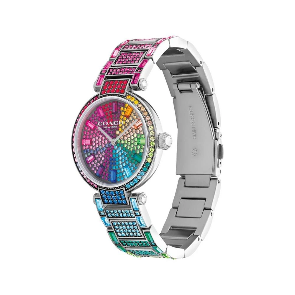 商品Coach|Women's Cary Rainbow Crystals Stainless Steel Bracelet Watch,价格¥4419,第2张图片详细描述