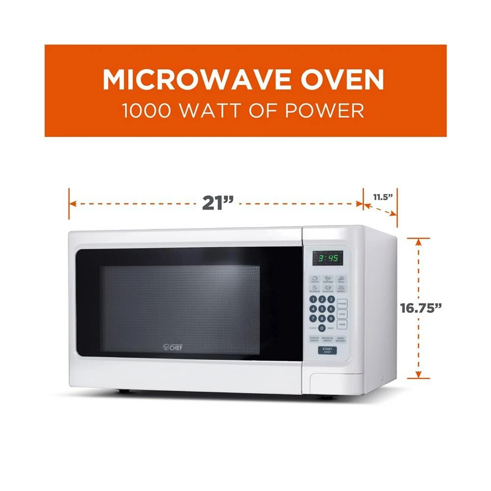 商品Commercial Chef|1.1 Cubic Foot Countertop Microwave,价格¥1929,第4张图片详细描述