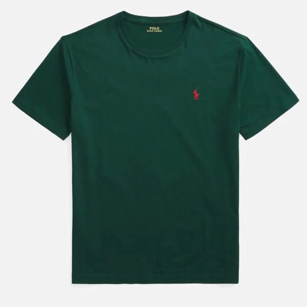 商品Ralph Lauren|Polo Ralph Lauren Men's Custom Fit Jersey T-Shirt - College Green,价格¥449,第1张图片详细描述