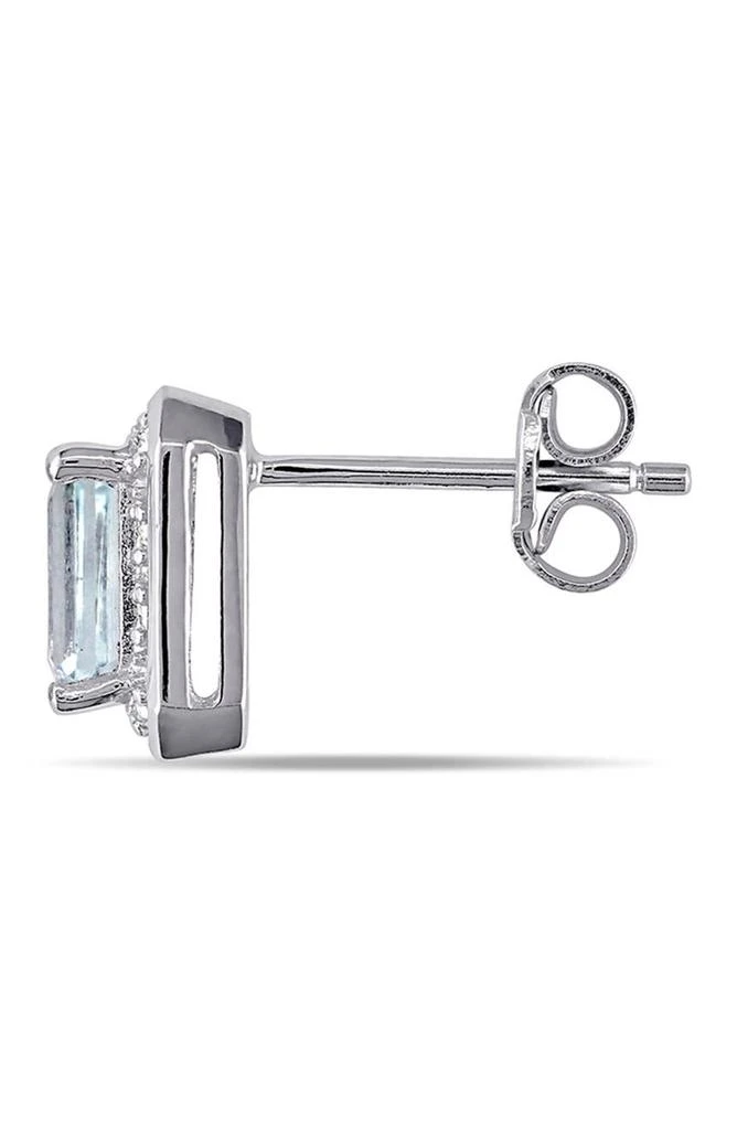 商品DELMAR|Diamond & Aquamarine Stud Earrings,价格¥824,第3张图片详细描述