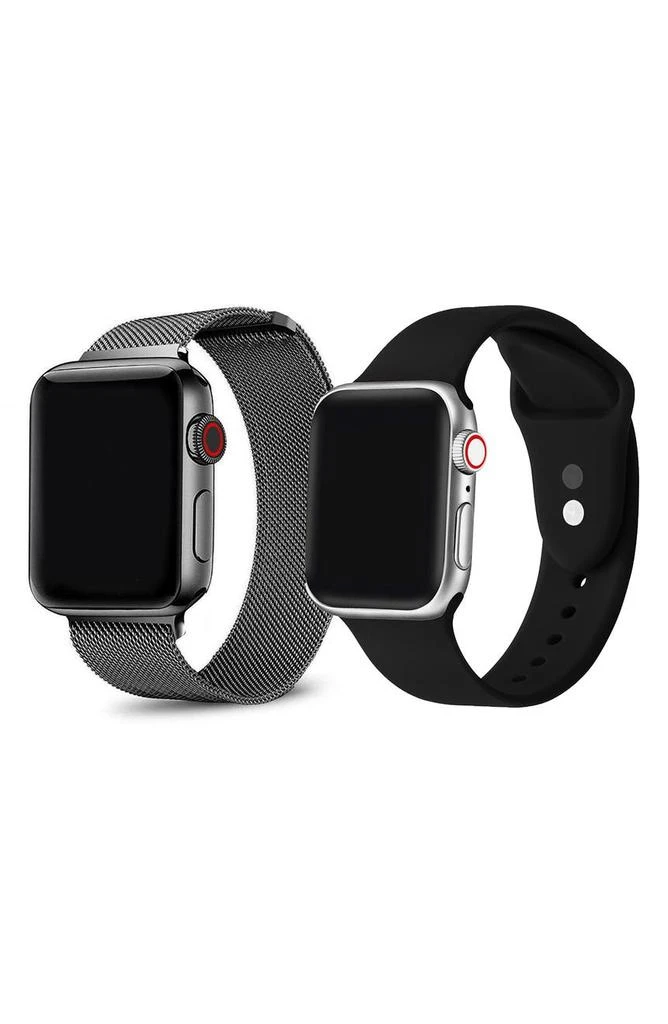 商品The Posh Tech|Assorted 2-Pack Silicone & Stainless Steel Apple Watch® Watchbands,价格¥190,第1张图片