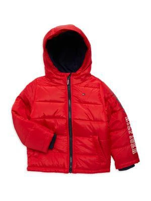 商品Tommy Hilfiger|Little Boy's Logo Hooded Puffer Jacket,价格¥238,第1张图片