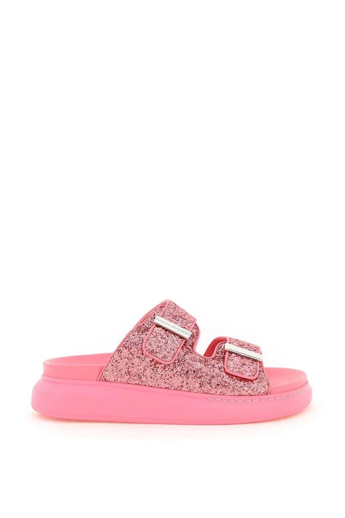 商品Alexander McQueen|GLITTERED HYBRID OVERSIZE SLIDES,价格¥1283,第1张图片